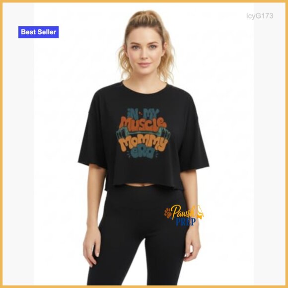 Soft Stretch Cotton Workout Crop Top for Strength Training - Picture 2 of 7